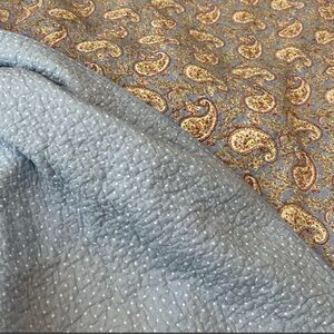 Laura Ashley Blue Paisley Reversible Quilt